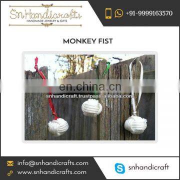 Colorful Stones Sparkling Shine Monkey Fist Nautical Rope Keychain