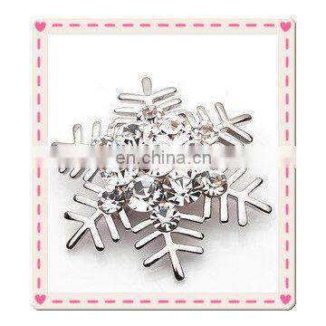 Excellent Christmas Promotional Items Snow Flake Rhinestone Christmas Brooch