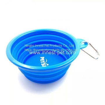 silicone collapsible dog food bowl/good pet item