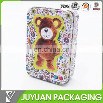 Wholesale small rectangular embossing metal food packaging tin cans