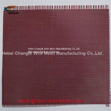 Red 65mn Woven Crimped Metal Screen Mesh photo-4