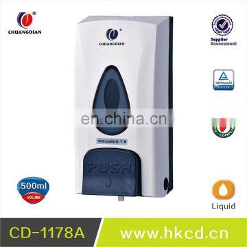 500ml Bathroom, Hotel, Toilet Wall Mounted plastic Manual Liquid Soap Dispenser CD-1178A