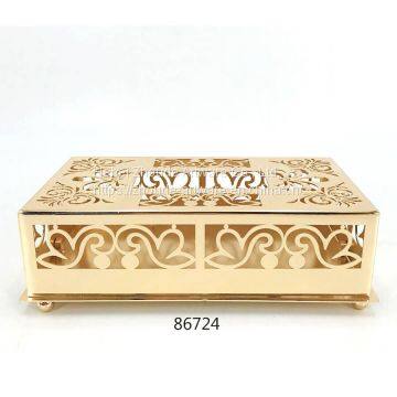 New Design Gold Metal Tissue Box for Home Decorations photo-3