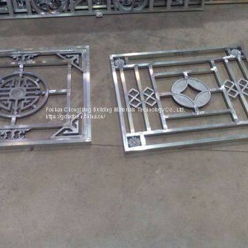 Customized Size Modern House Aluminum Window Grille Brown; White photo-5