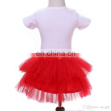 2019 Daddy's Valentine Letter Romper Tops + Tutu Skirt + Headband 3PCS Outfit Kids Clothing Set photo-6