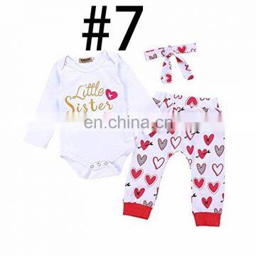 "Daddy's Princess Has Arrived" 2019 White Girls Bodysuits & Ruffle Pants & Hat 3pc Set photo-6