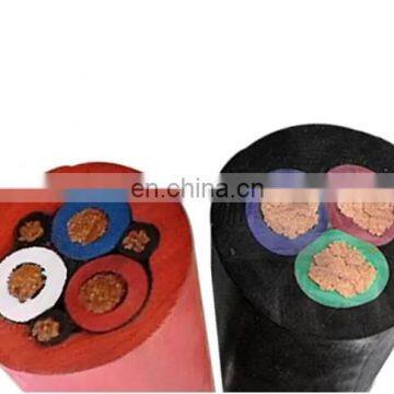 Red Rubber Sheathed Cable With Mobile Metal Shield Monitoring Soft Cable