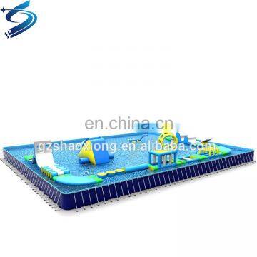 Cheap Inflatable Obstacle Inflatable Water Obstacle Course Metal Frame Swimming Pool For Adult