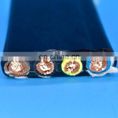 Polyurethane Sheathed Flat Travelling Cable 4 Core Low Voltage Reeling Cable photo-3