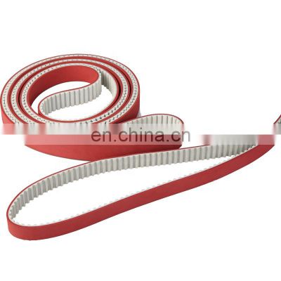 Timing belt with red rubber coated production line