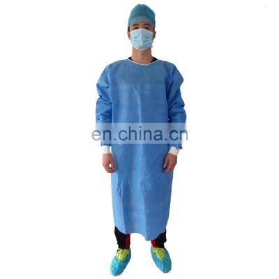 Disposable EO Sterile Blue SMS Medical Surgical Gowns