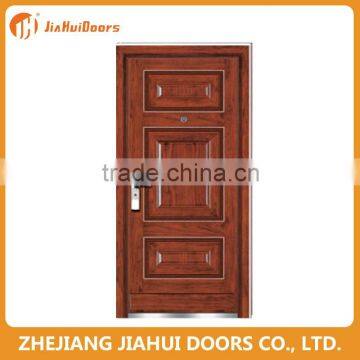 Embossed Steel armored door for Villa with fingerprint lock