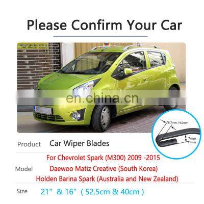 for Chevrolet Spark M300 Daewoo Matiz Creative 2009~2015 Car Wiper Blade Front Windscreen Wipers Car Accessories 2010 2011 2012 photo-2