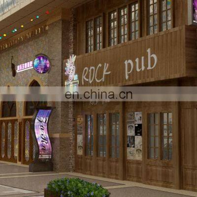 3D Design Architectural Renderings Definition For Bar Street Exterior Rendering