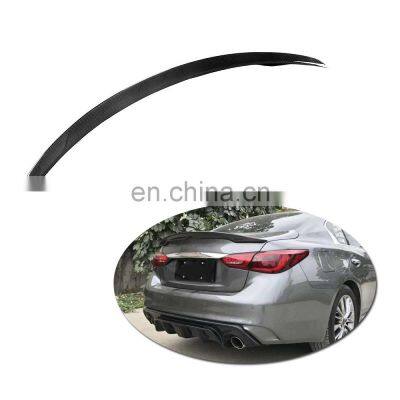 For 2018 INFINITI Q50 Base carbon fiber rear trunk lip Spoiler Chin Lip