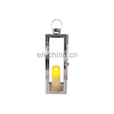 Stainless Steel Candle Lantern Gifts & Decor Silver  Hanging Votive Outdoor Decorative Garden Lantern