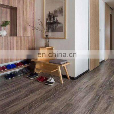 bedroom wood design nature style glazed matt suface anti slip ceramic wood floor tile