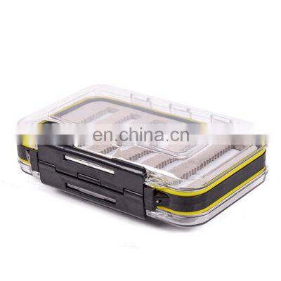 Portable High quality double Outdoor Plastic large fishing tackle box, waterproof double sided fly fishing box