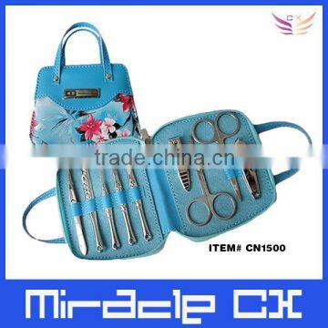 Flower bag manicure set for women in handbag