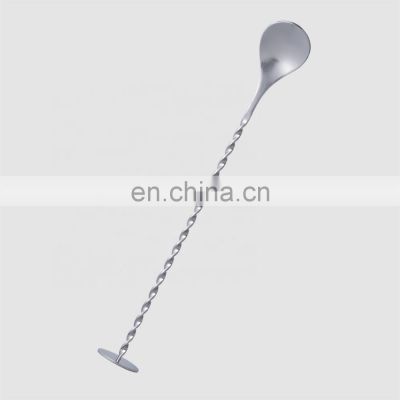 Factory Direct stainless steel metal long handle mixing spoon