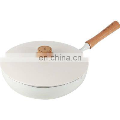 Korean Luxury White German Pans Camping Kitchen Pots Cooking Non Stick Cookware Set photo-2