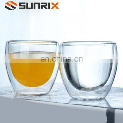 2021 Fashionable Double Wall Thermal Espresso Cups Glasses, Heat Resistant Thermal Glass, Coffee Cup for Hot & Cold Drinks photo-2