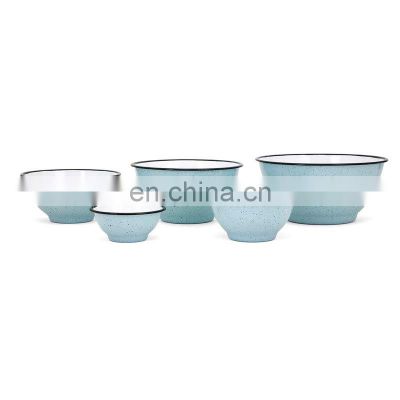 Promotional enamel metal steel mixing ice bowl set for promotion