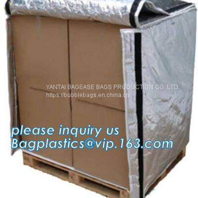 Aluminum Foil Bubble Insulation Material Vapour Barrier Pallet Cover, Thermal Insulated Pallet Blankets, photo-2