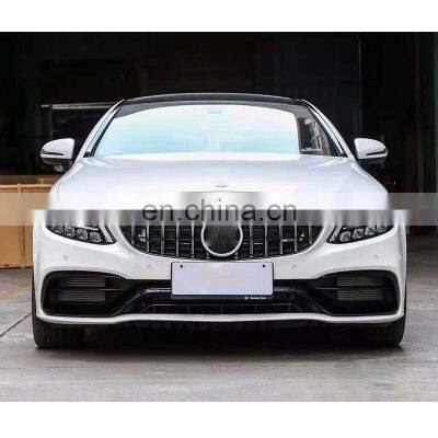 High quality Body kit for Mercedes benz C-class W205 15-21 change to C63s style with front bumper grille rear lip tip exhaust