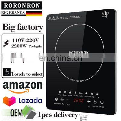 110v/220v Induction Cooker 2000W Touch Control Black Color Easy to Operate Rice Soup Milk Hotpot Rice Keep Warm Function photo-2