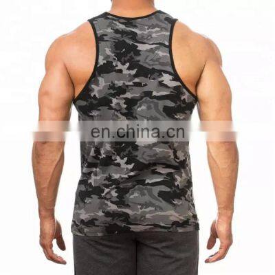 Bodybuilding Cotton Vest Fabric Men OEM Custom Gym Sports Tank Top Custom photo-2