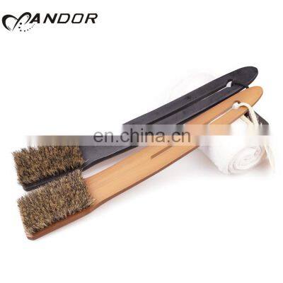 2019Popular Fashion Japanese Long Wooden Handle Body Shower Brush Bath brush wood long handle Dry body brush