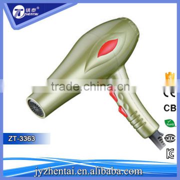 ZT-3363 Hair Dryer Gold Color Ionic Hair Dryer Home Use Hair Dryer