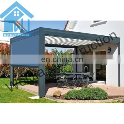 Freestanding and Wall Mounted Garden Opening Roof Pergola Shutter Awning aluminum pergola