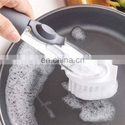 Long Handle Hydraulic Cleaning Kitchen Washing Non-stick Oil Multi-purpose Dish Washing Brush photo-2