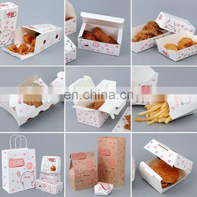 Factory Wholesale Disposable Recycled Exquisite Burger Wrapper Oil Proof French Fries Takeaway Fried Fast Food Chicken Boxes photo-5