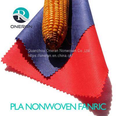 Wholesale Pla Spunbond Nonwoven Waterproof Fabric PLA Fiber Flatbond Thermal Bond Nonwoven Fabric PLA Non Woven Bag Fabric