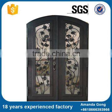 Top Quality Best Selling Double Wrought Iron Inserts For Entry Doors photo-5