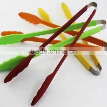 Cool Color Silicone Long Handle Kitchen Tongs photo-4