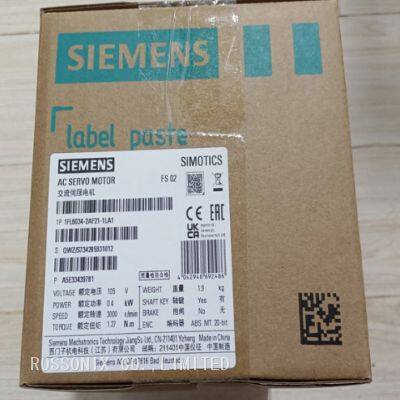 1FL6034-2AF21-1LA1 Siemens V90 AC-Servomotor 1FL6O34-2AF21-1LA1 Original und Neu