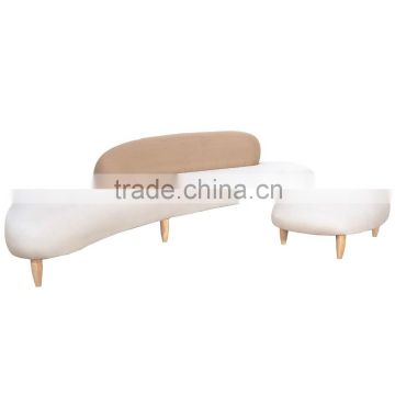 Replica Japanese Design Wooden frame Isamu fabric Freeform sofa, Freeform sofa for living room, comfortable freeform sofa