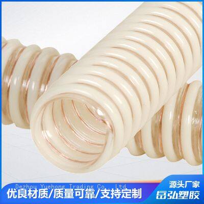 PU plastic-reinforced hose with smooth inner wall, agricultural machinery feeding pipe, DN45 seeder feeding pipe, cold-resistant and wear-resistant PU pipe