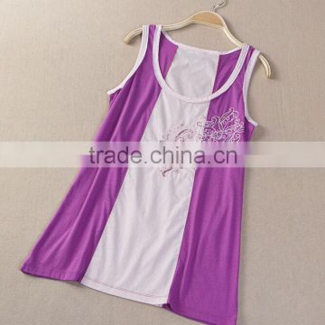 Fashion leisure embroidery wholesale tank tops for women in bulk wholesale fitness clothing from china