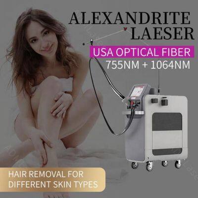 High Quality 755nm Alexandrite Laser 1064nm Long Pulse Laser Hair Removal Alexandrite Laser Device