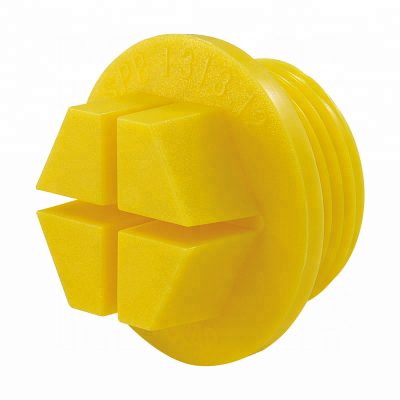 Plastic Threaded Nylon Hole Plug for BSP G Threads Yellow