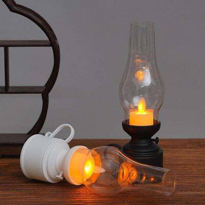 Retro Luminescent Lamps, LED Candle Effect for Nightlight & Living Room Ornament