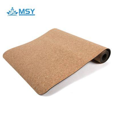 Thick 6mm Cork Yoga Mat With Moisture-Wicking Surface, Perfect for Intense Pilates Sessions