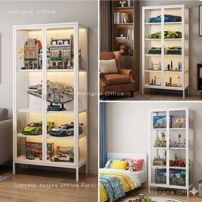 Boutique LED Strip Light | Glass Cabinet for Showroom | Transparent Glass Vitrine for High-end Liquor Display photo-2