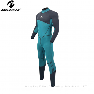 Scuba Diving Suit One Piece Waterwear Spine Protection Pad Stretchy Wetsuit Fullset photo-4