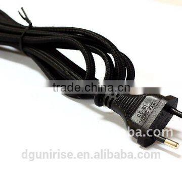 Power Cord With Braided Cover,textile Cover Cordset for Lamp photo-2